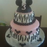 Minnie Mouse/Zebra Cake
