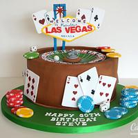 Las Vegas Roulette wheel cake