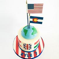 Flags of the World cake