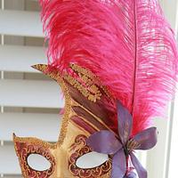 Masquerade theme bday cake 