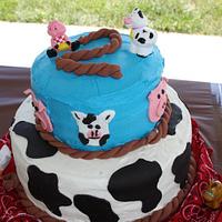 Farm Animal Birthday Cake