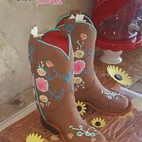 Texas Cowgirl Boots - Decorated Cake by Kosmic Custom - CakesDecor