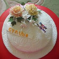 Birthday cake with Flowers
