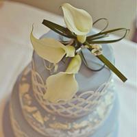 Wedgwood Blue & Silver Wedding Cake