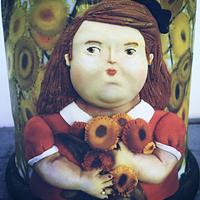 Mujer con flores Fernando Botero
