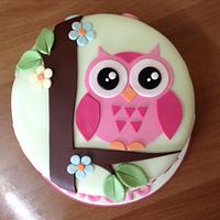 Cute as a Button Owl Cake
