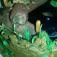 Turtle birthday cake