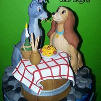 Lady And The Tramp Christmas Cake