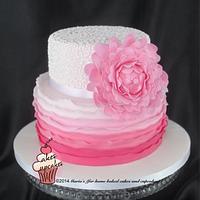 Pink ombre cake