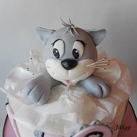 Cat birthdays cake