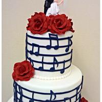 Music Note Wedding Cake