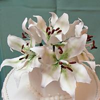 Calla lily Wedding cake