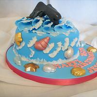 Leaping Dolphins Birthday Cake