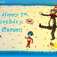 Dr. Seuss 1st Birthday Cake