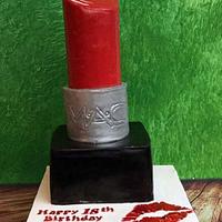 Audrey - MAC lipstick birthday cake