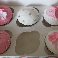 Christening cupcakes