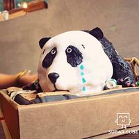 A grieving panda