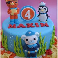 Octonauts Birthday Cake & Matching Cupcakes