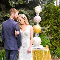 Couture Sphere Wedding Cake 