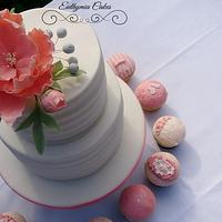 Engagement cake with textured sugar paste