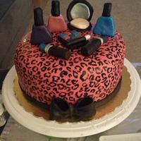 cheetah fashion cake