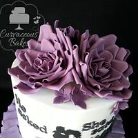 Engagement Silhouette Ruffle Cake 