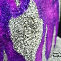 Purple and silver shimmer cake 