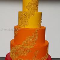 Henna Indian Wedding Cake