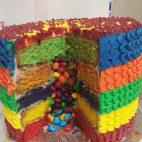 Rainbow 18th Birthday Cake