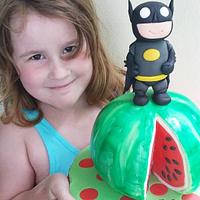 Batman on a Watermelon 