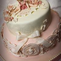 Sweet ballerina ruffle cake