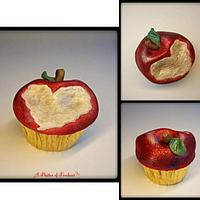 Sparkling Apple Heart Cupcakes