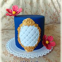 Blue - gold cake