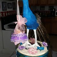 The Peacock Baby Shower Cake