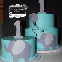 Elephant & Balloon w/smash cake