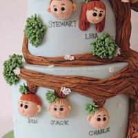 Family Tree Anniversary Cake