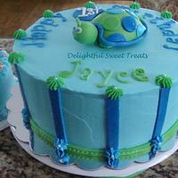1st Birthday Turtle cake