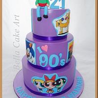 90's themed cake