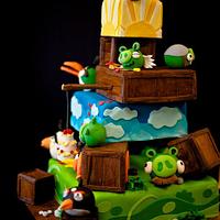 Angry Birds Wedding Cake