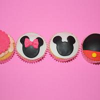 Minnie and Mickey Cupcakes