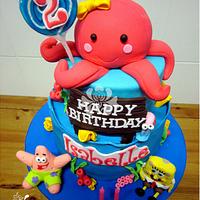 Octopus & Spongebob Cake 