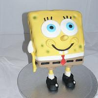 Standing Spongebob cake