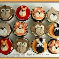 Animal Faces Cupcakes ~