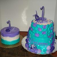 Mermaid 1st Birthday with Smash Cake
