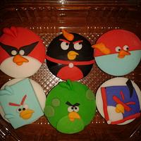Space angry birds cupcakes