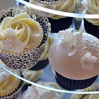 Lace Wedding Cupcakes