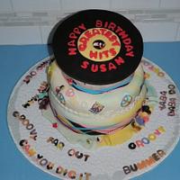 1960's Themed Birthday Cake.