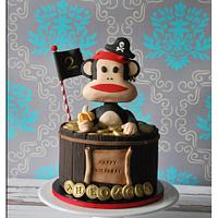 Julius monkey cake in pirate theme