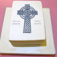 Celtic Christening Cake