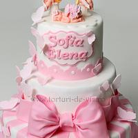 Christening cake with angels